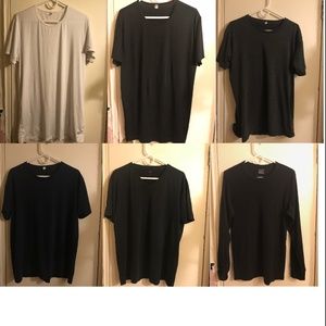 6pk varied style/material Tshirt bundle